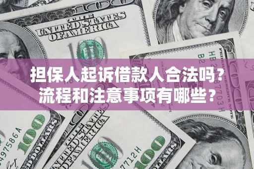 北京担保人起诉借款人合法吗？流程和注意事项有哪些？