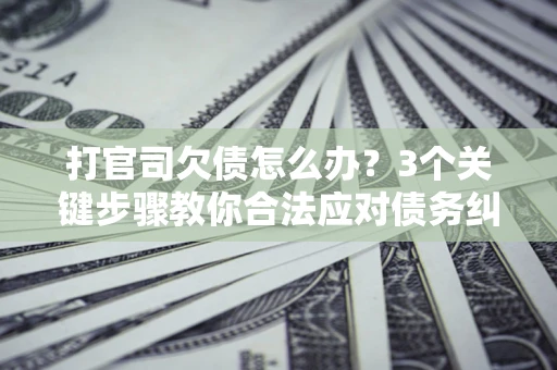 北京打官司欠债怎么办？3个关键步骤教你合法应对债务纠纷