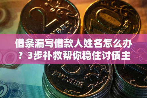 北京借条漏写借款人姓名怎么办？3步补救帮你稳住讨债主动权