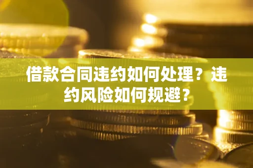 北京借款合同违约如何处理？违约风险如何规避？