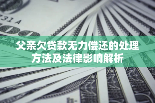 北京父亲欠贷款无力偿还的处理方法及法律影响解析
