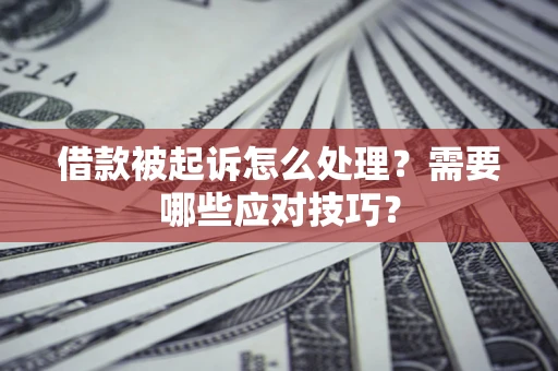 北京借款被起诉怎么处理？需要哪些应对技巧？